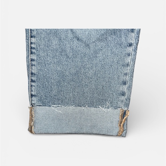 Good American Good Boy Straight Cropped Jeans | Size 18 | High Rise - Picture 5 of 5